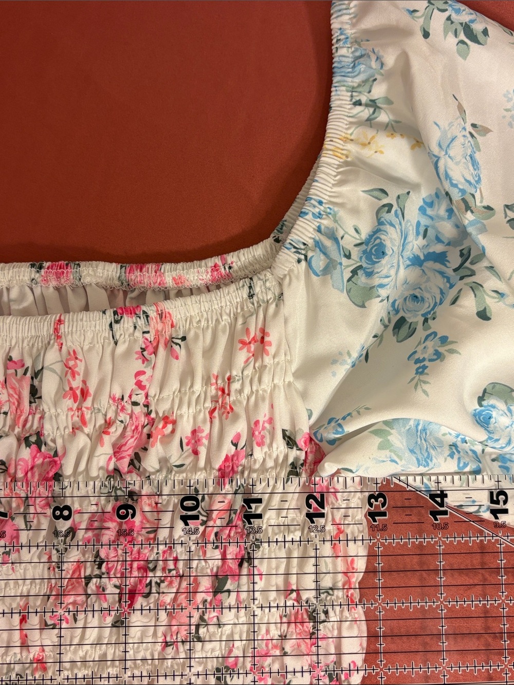 Bohemian Tiered Floral Pastel Maxi Dress in Multi-Color w/ Lace - Picture 10 of 11